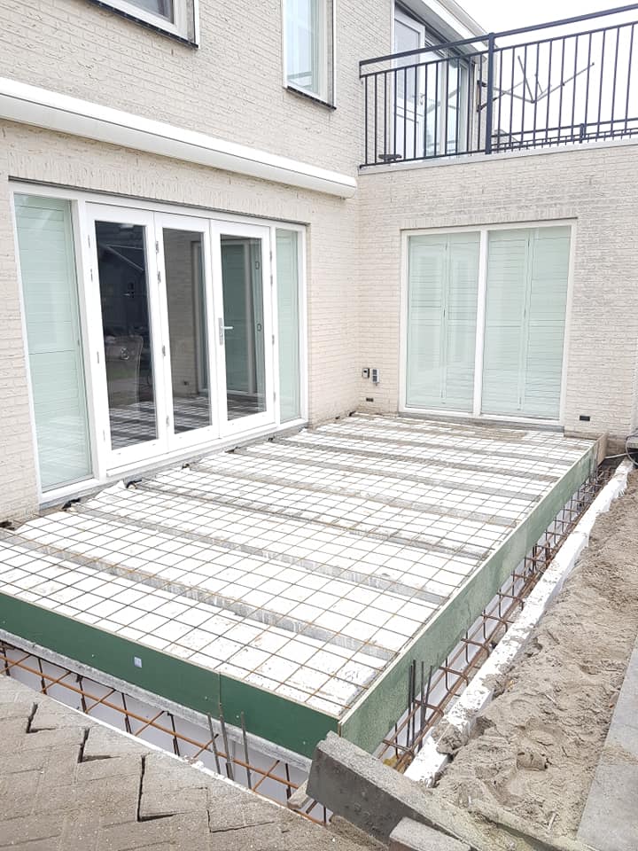 Fundering voor ruime uitbouw